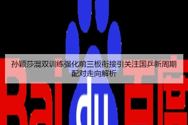 孙颖莎混双训练强化前三板衔接引关注国乒新周期配对走向解析